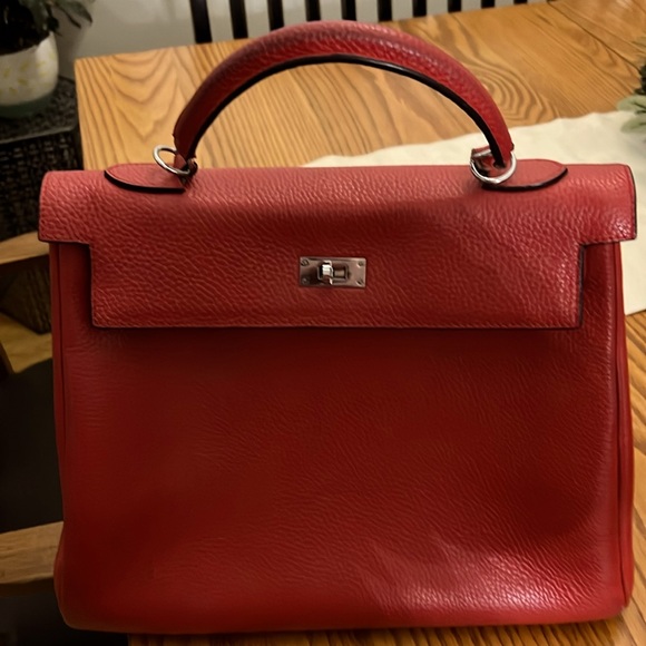 Hermes Bags Vintage Hermes Leather Bag In Very Good Condition